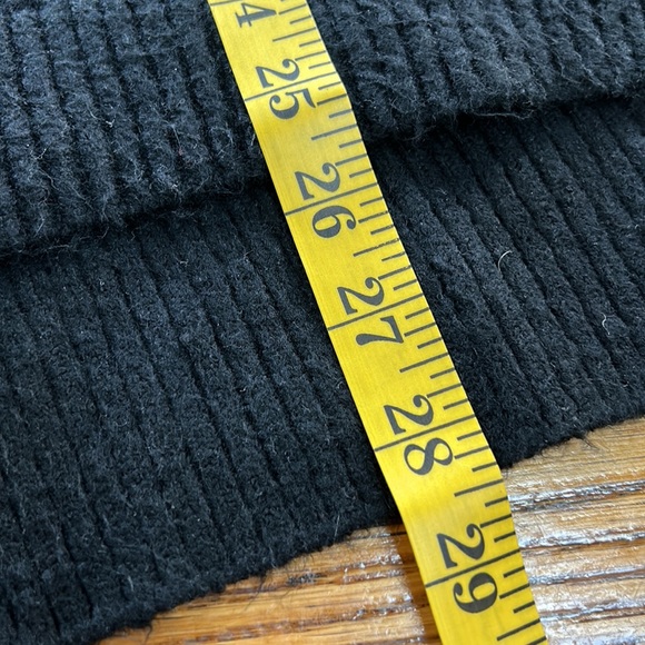 Talbots black/gray/winter white turtleneck sweater.  Size Large. Hi-lo hemline. - Picture 7 of 12